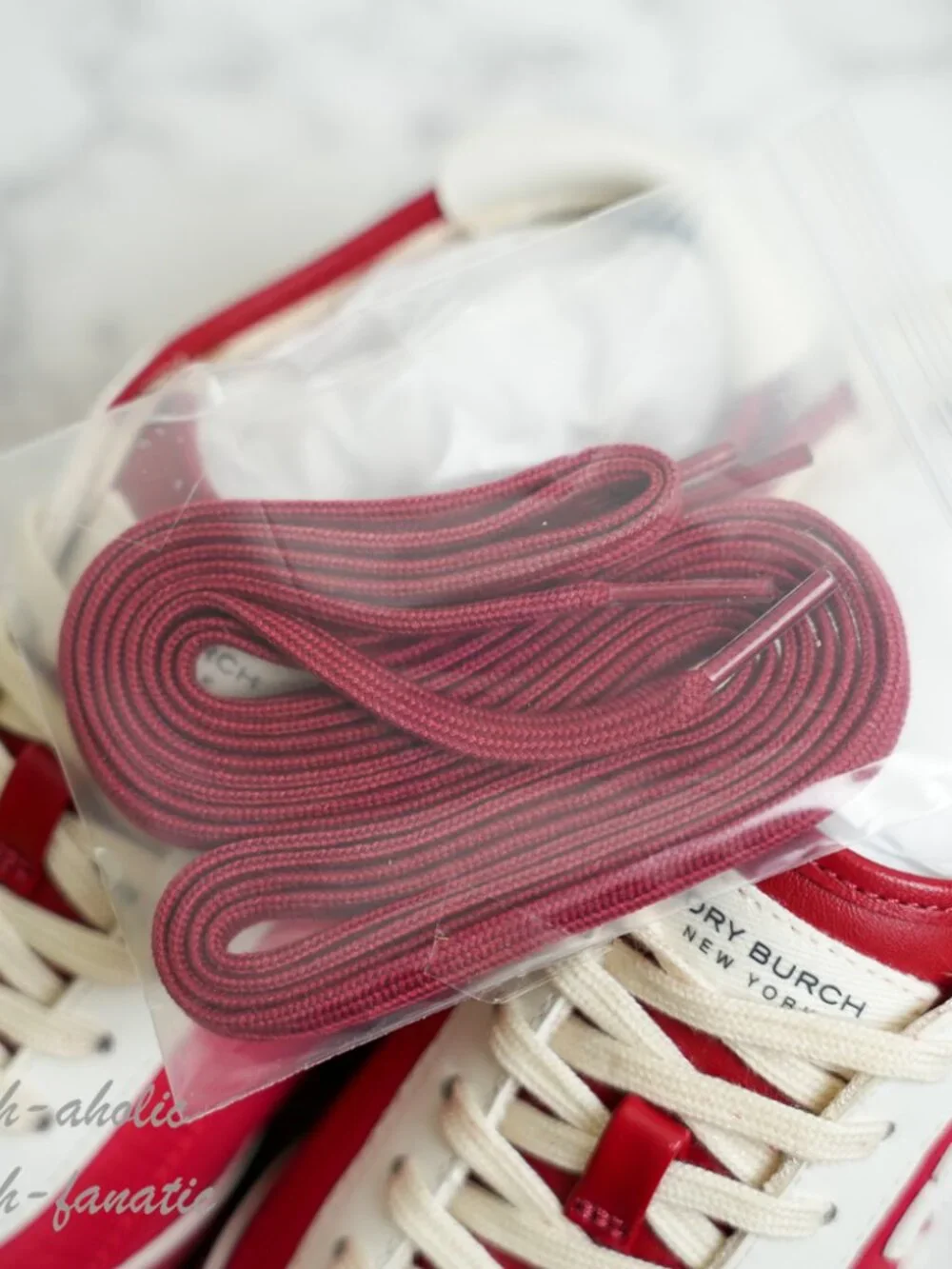 Tory Burch T-Logo Nylon Suede Vintage Sneaker 2.0 in Tory Red / White NIB